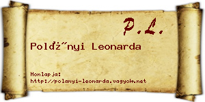Polányi Leonarda névjegykártya